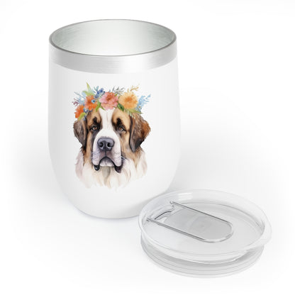 St Bernard Wine Tumbler - KristaCreativeStudio