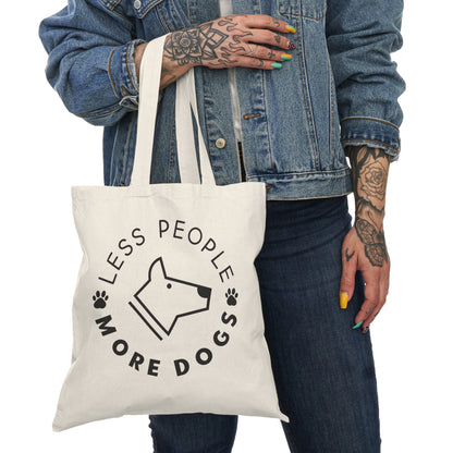 Less People More Dogs Tote Bag - KristaCreativeStudio