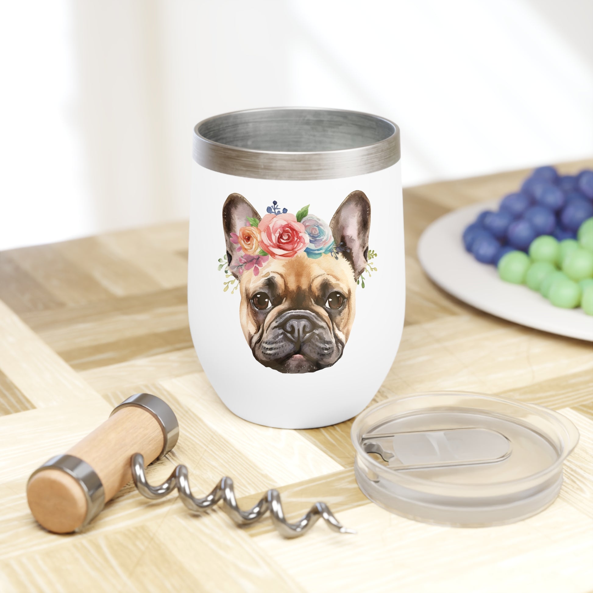 French Bulldog Wine Tumbler - KristaCreativeStudio