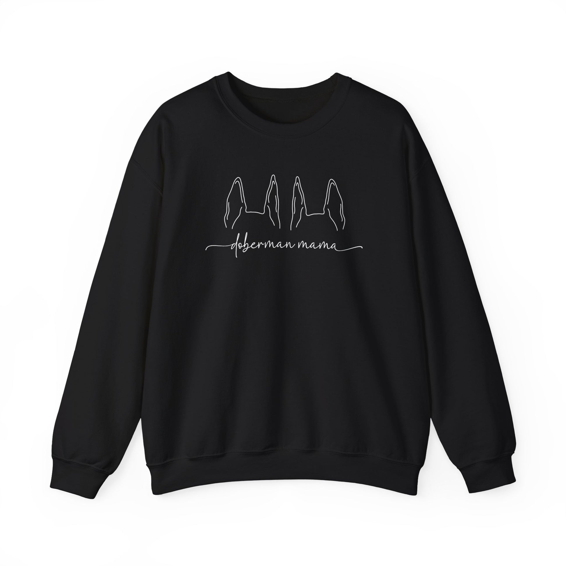 Doberman Mama Ear Breed Crewneck Sweatshirt - KristaCreativeStudio