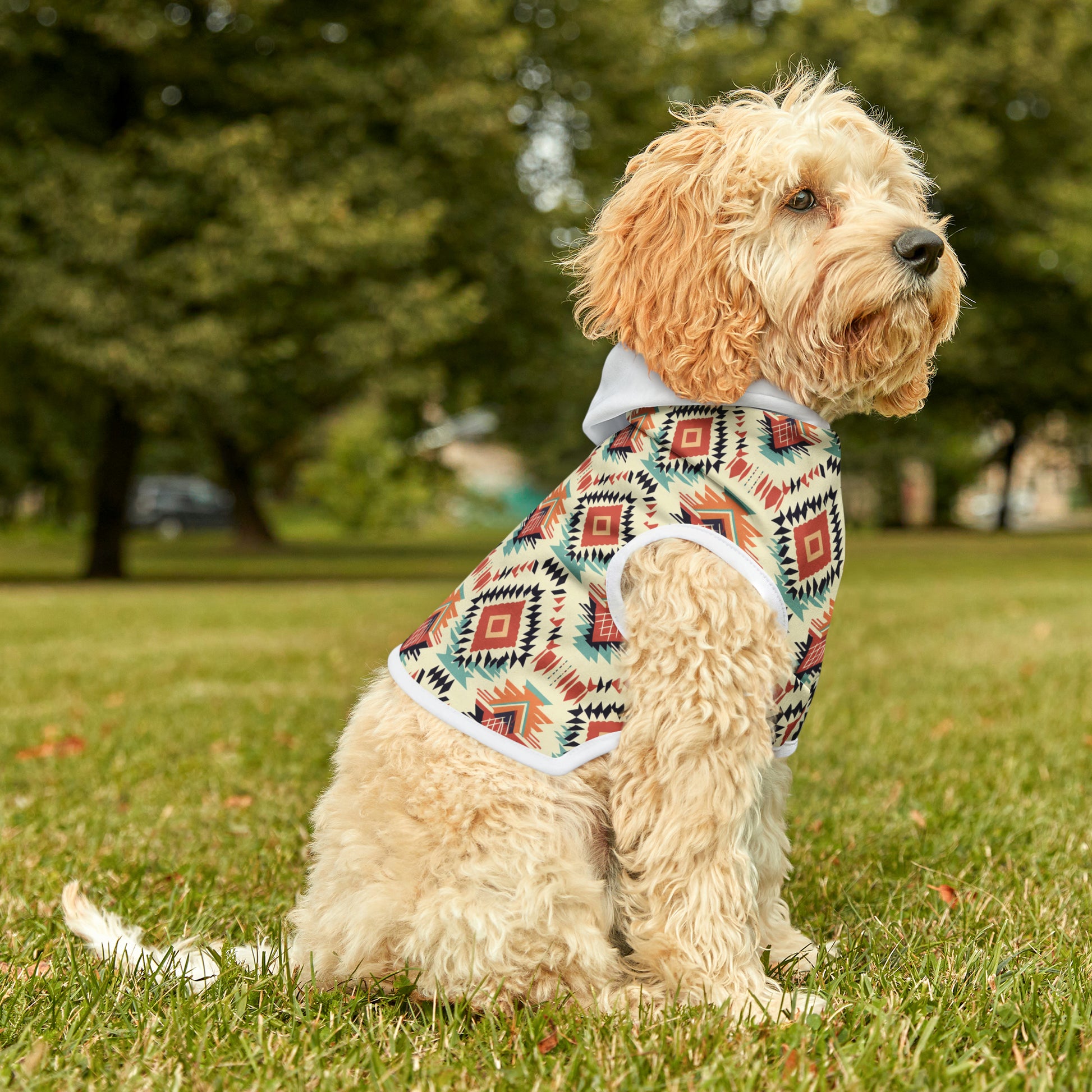 Aztec Pattern Pet Hoodie - KristaCreativeStudio