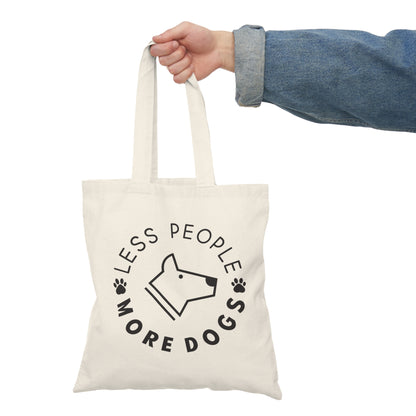 Less People More Dogs Tote Bag - KristaCreativeStudio