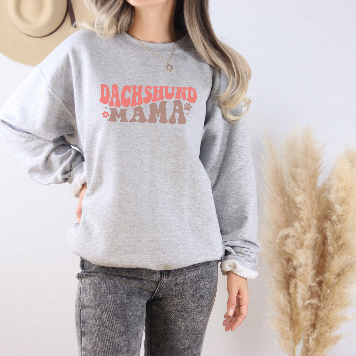 Dachshund Mama Crewneck Sweatshirt - KristaCreativeStudio