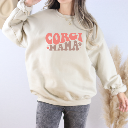 Corgi Mama Crewneck Sweatshirt - KristaCreativeStudio