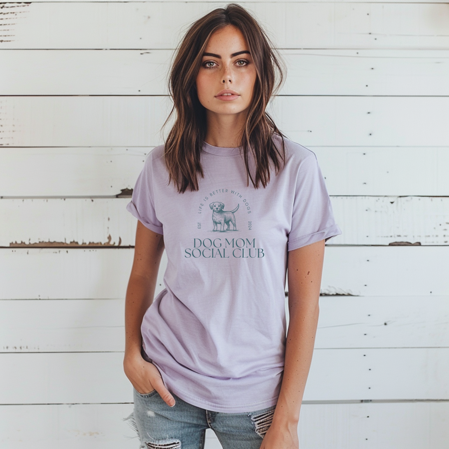 Comfort Colors® Dog Mom Social Club Shirt - KristaCreativeStudio