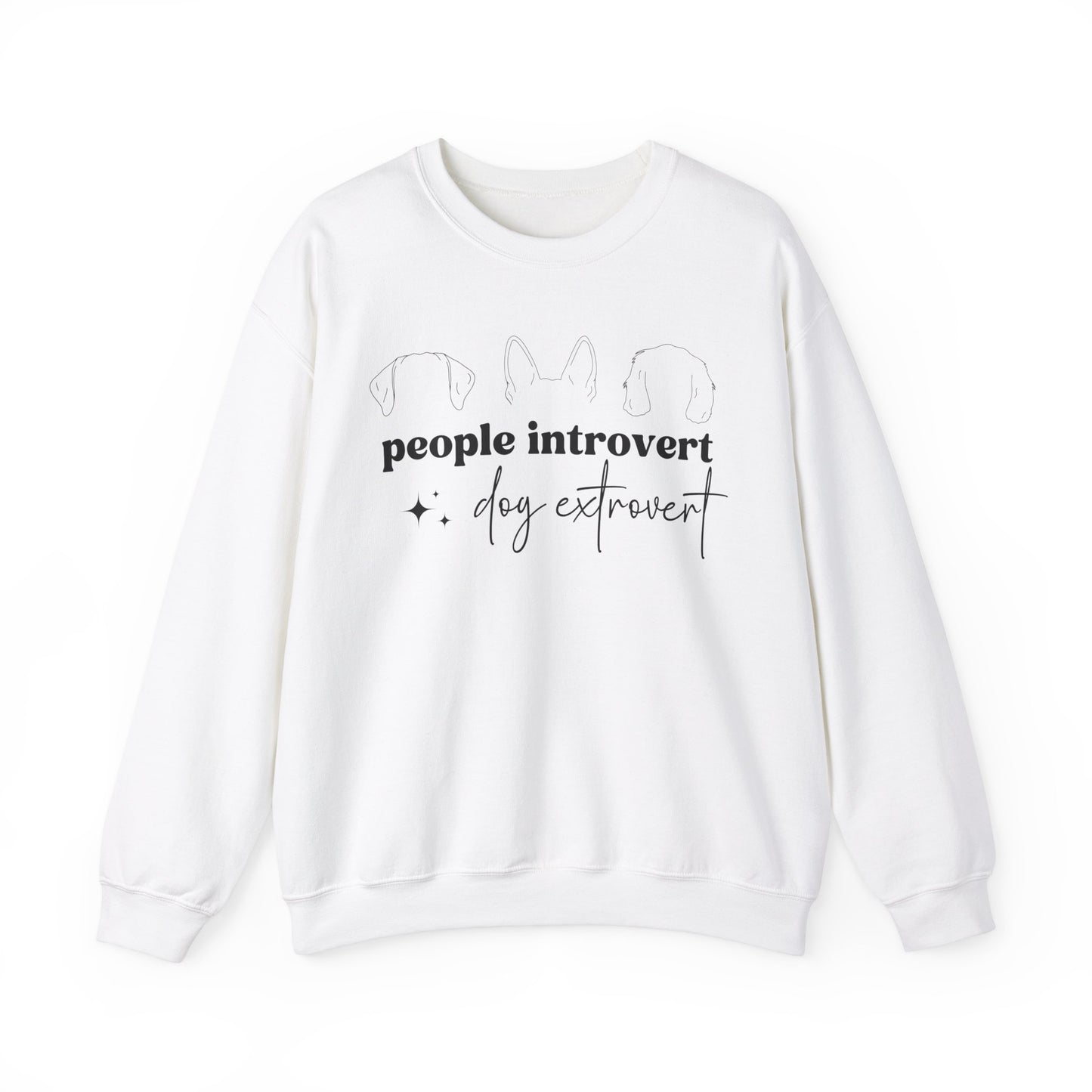 People Introvert Dog Extrovert Crewneck Sweatshirt - KristaCreativeStudio