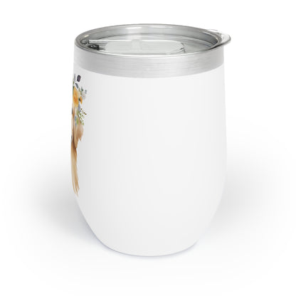 Golden Retriever Wine Tumbler - KristaCreativeStudio