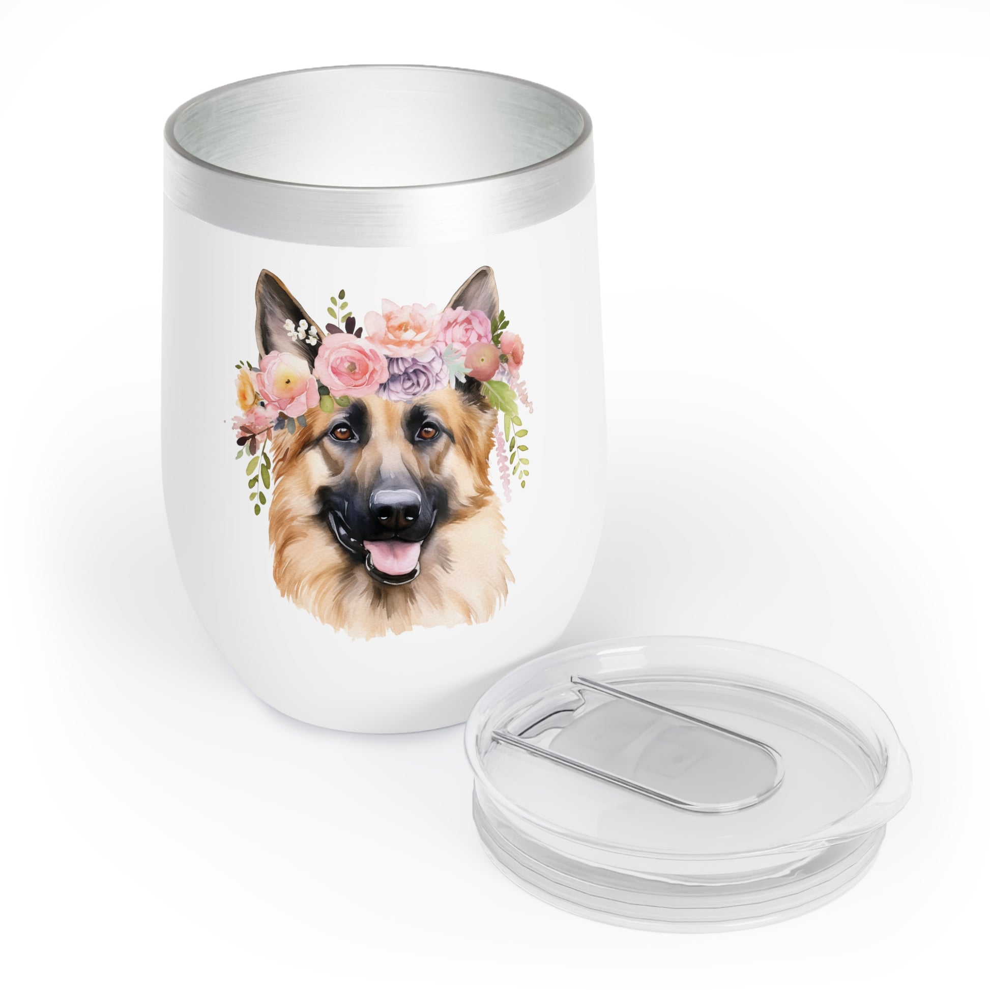 German Shephard Wine Tumbler - KristaCreativeStudio