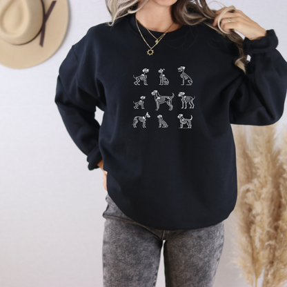 All Over Skeleton Dog Sweatshirt