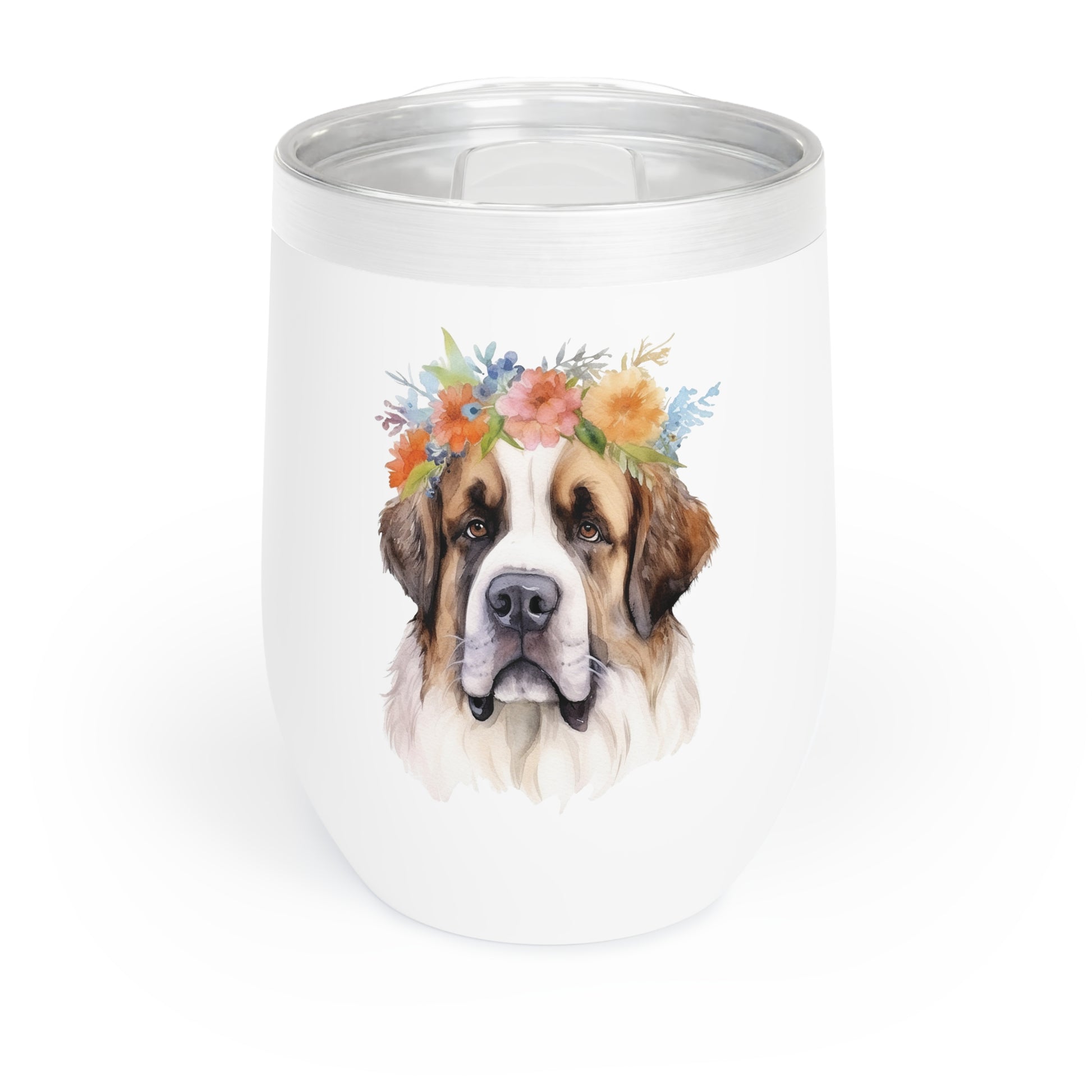 St Bernard Wine Tumbler - KristaCreativeStudio