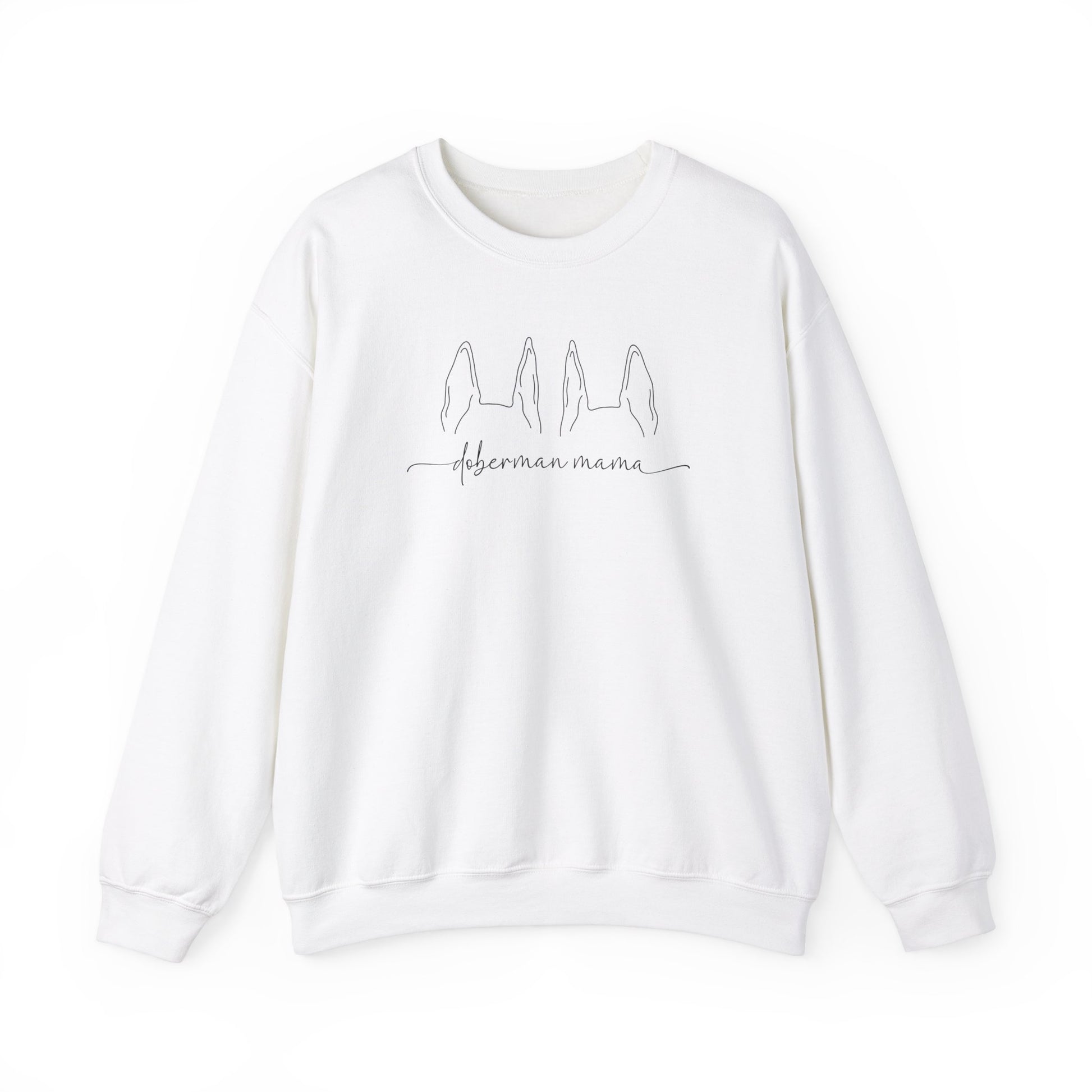 Doberman Mama Ear Breed Crewneck Sweatshirt - KristaCreativeStudio