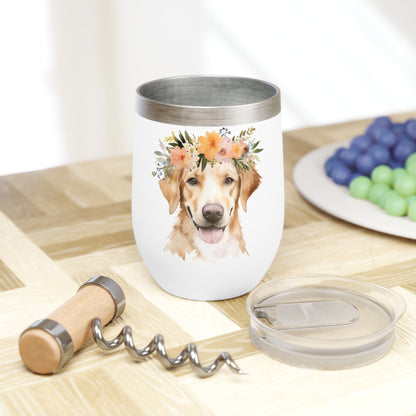 Labrador Retriever Wine Tumbler - KristaCreativeStudio