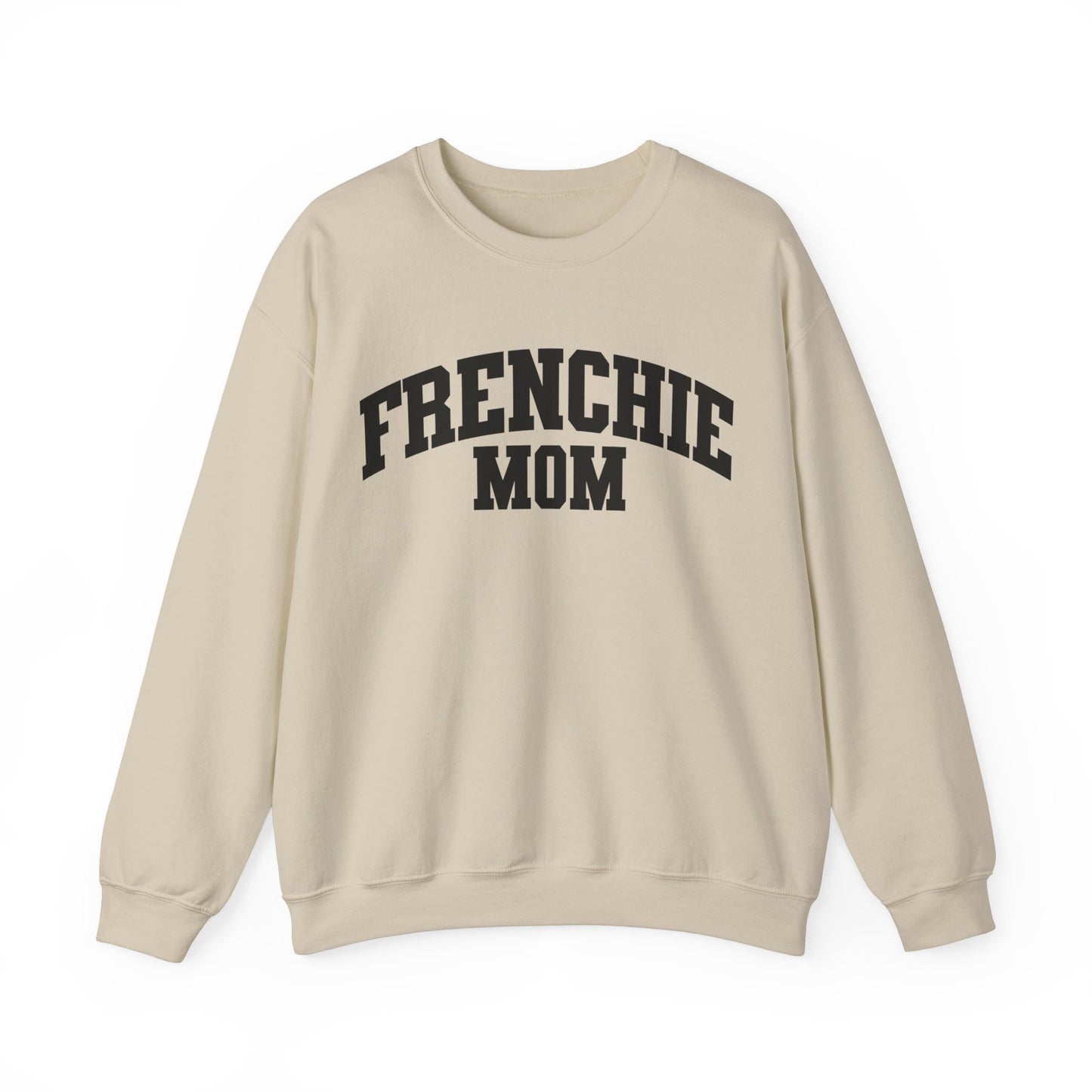 Frenchie Mom College Font Crewneck Sweatshirt - KristaCreativeStudio