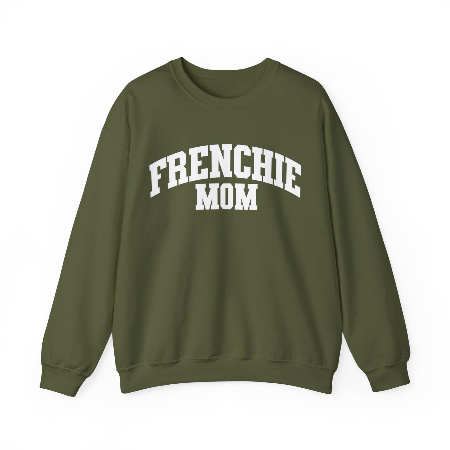 Frenchie Mom College Font Crewneck Sweatshirt - KristaCreativeStudio