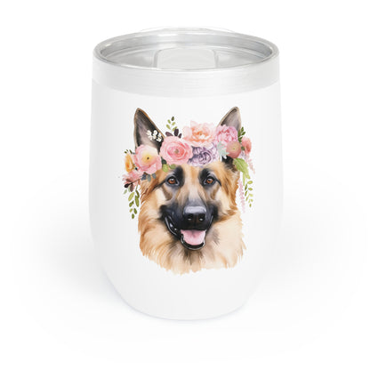 German Shephard Wine Tumbler - KristaCreativeStudio