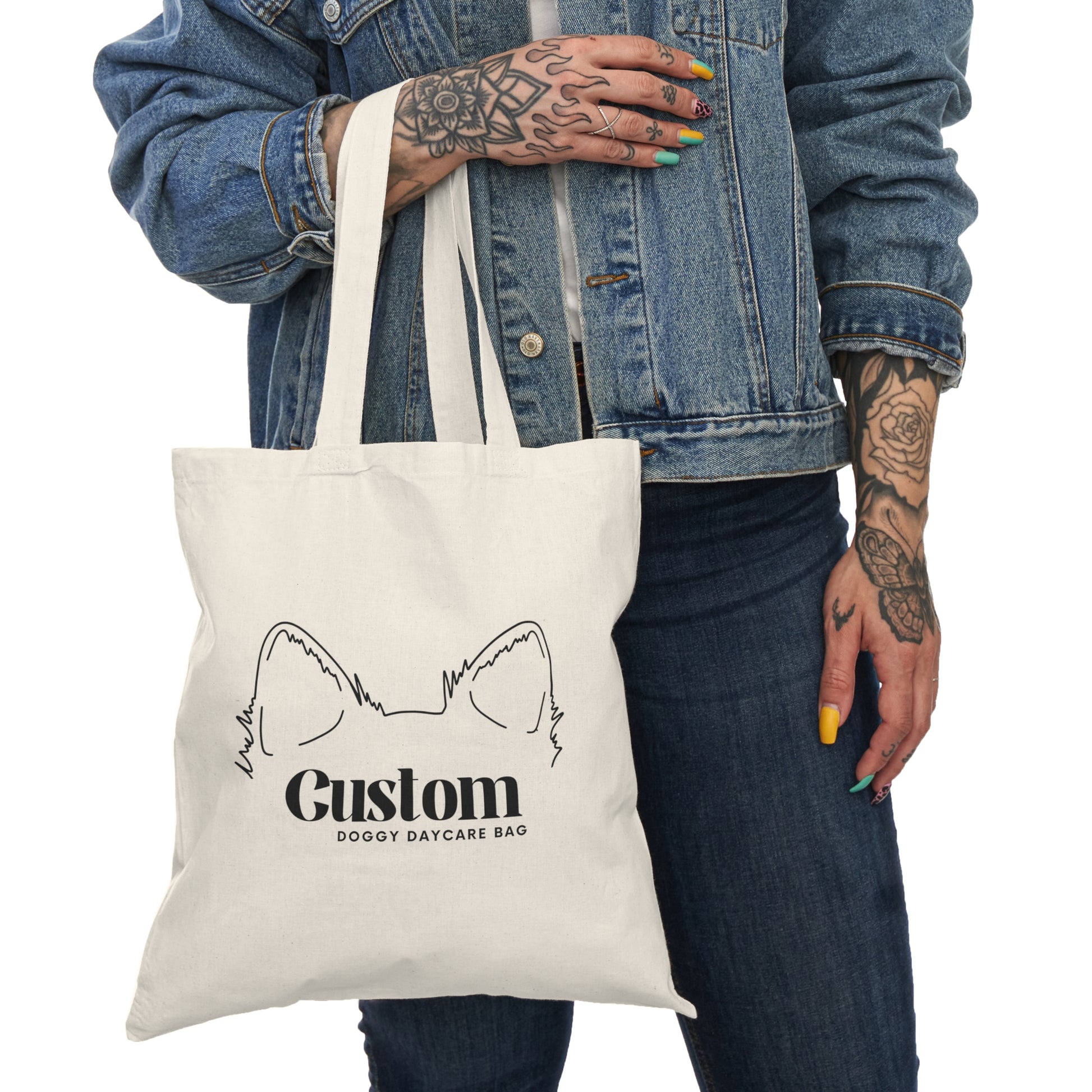 Personalized Doggy Daycare Canvas Tote Bag - KristaCreativeStudio