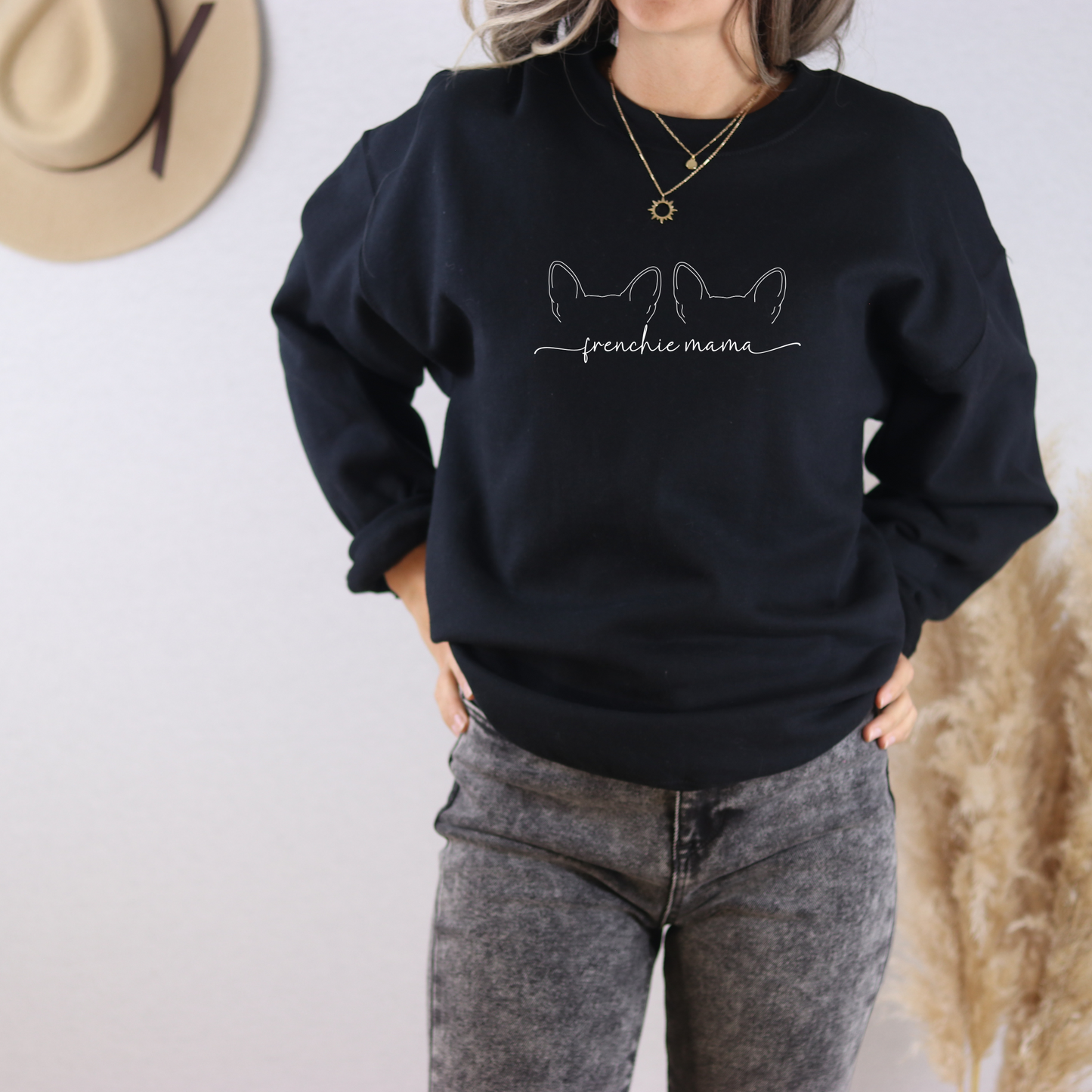 Frenchie Mama Crewneck Sweatshirt - KristaCreativeStudio