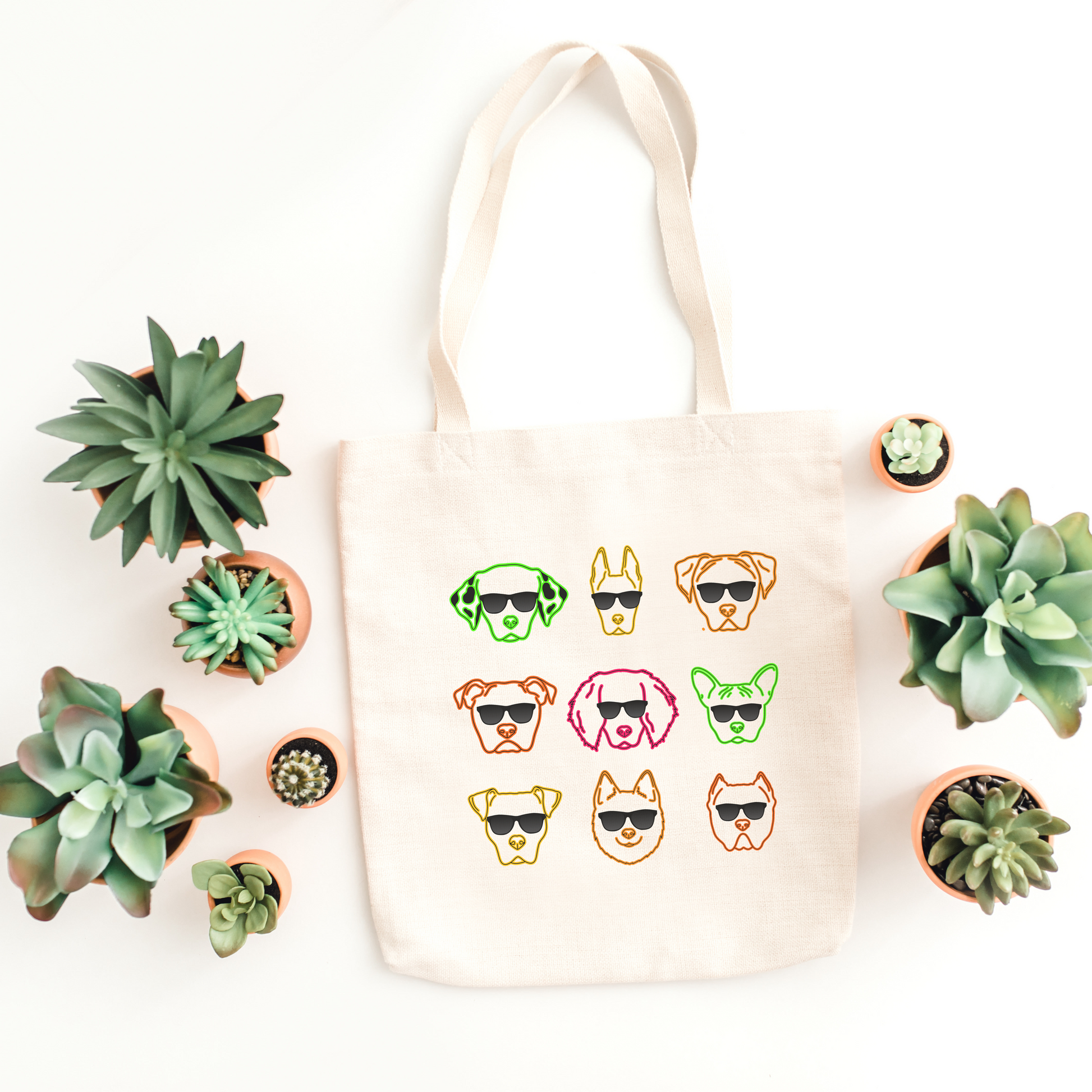 Summer Dog Sunnies Tote Bag - KristaCreativeStudio