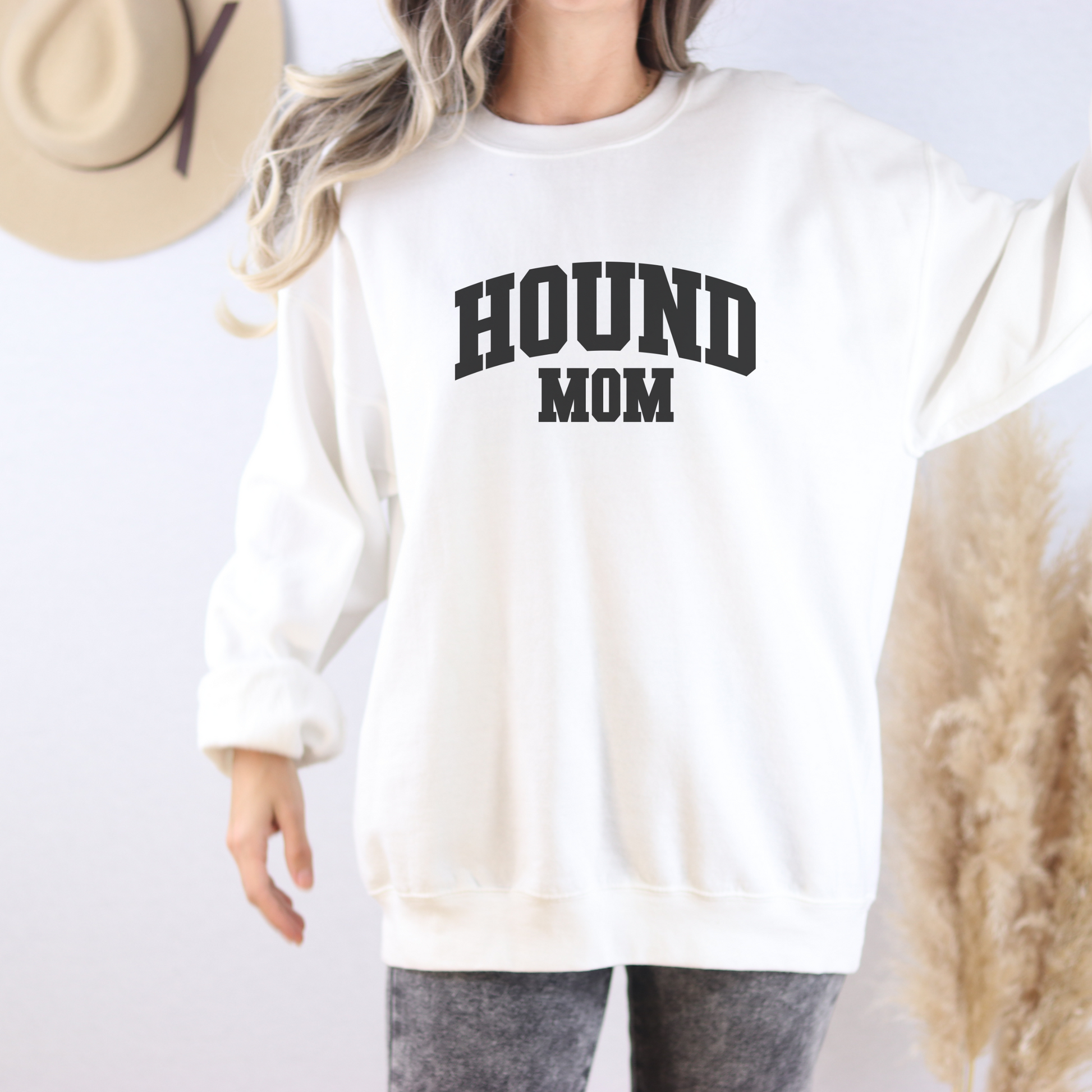 Hound Mom Crewneck Sweater - KristaCreativeStudio