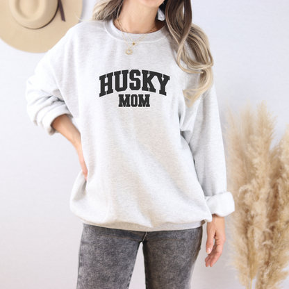 Husky Mom Crewneck Sweater - KristaCreativeStudio