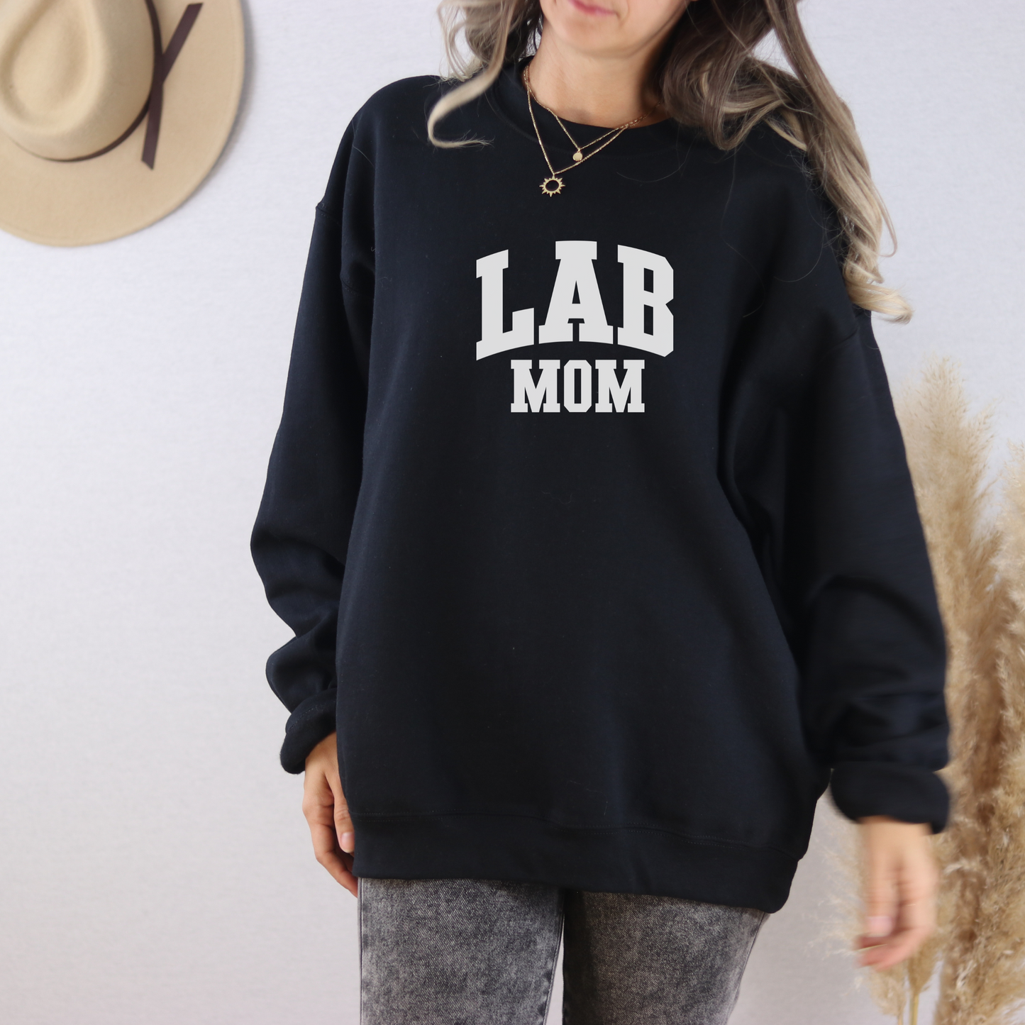 Lab Mom Crewneck Sweater - KristaCreativeStudio