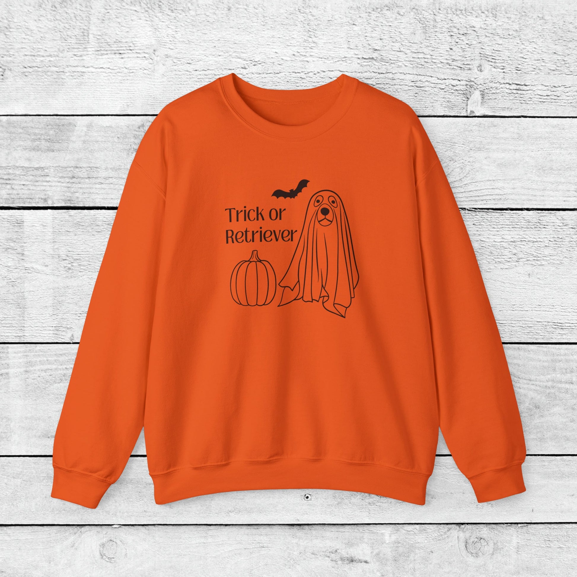 Golden Retriever Spooky Dog Halloween Crewneck Sweatshirt - KristaCreativeStudio